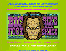 Tablet Screenshot of bigfootbikeandskate.com